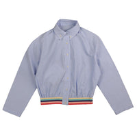 HEV Light Blue Stripe Elastic Trim Shirt HSH761
