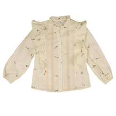 HEV Lemon Floral Embroidery Shirt HSH767