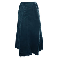 Hev Teal Corduroy Panelled Skirt (HSK500)