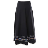 Hev Navy Ribbon Detail Skirt (HSK508)