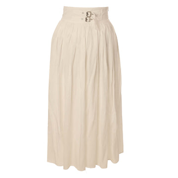 HEV White Skirt With Buckle (HSK795)