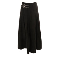 HEV Black Skirt With Buckles (HSK879)