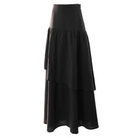 HEV Black Asymmetric Layered Skirt