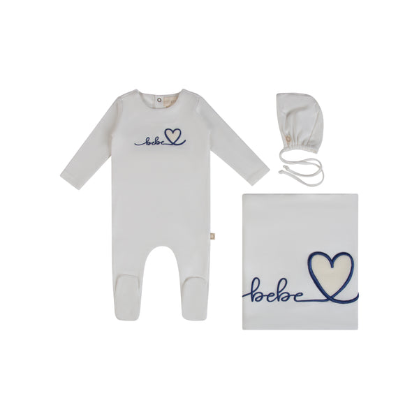 Citrine White/Blue Heart Typography Set