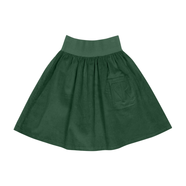 Retrokid Green Hazel Cords Girls Pocket Skirt