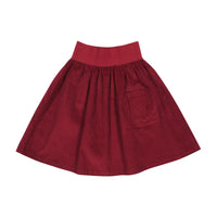 Retrokid Wine Hazel Cords Girls Pocket Skirt