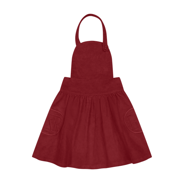 Retrokid Wine Hazel Cords Halter Dress