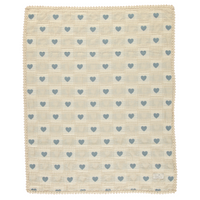 Bebe Organic Heart Blanket Heart Blue Patchwork