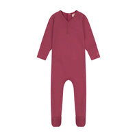 Zeebra Kids Berry Henley Footie Pajamas