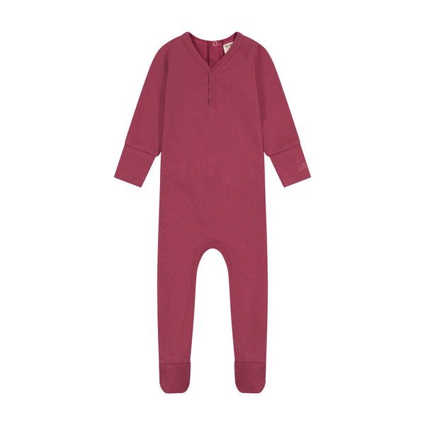Zeebra Kids Berry Henley Footie Pajamas