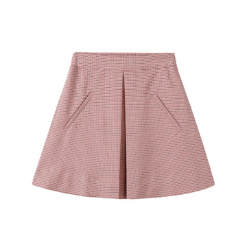 Nou Nelle Houndstooth Pink Skirt