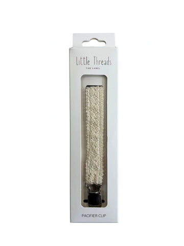 Little Threads The Label Buttercream Crotchet Pacifier Clip