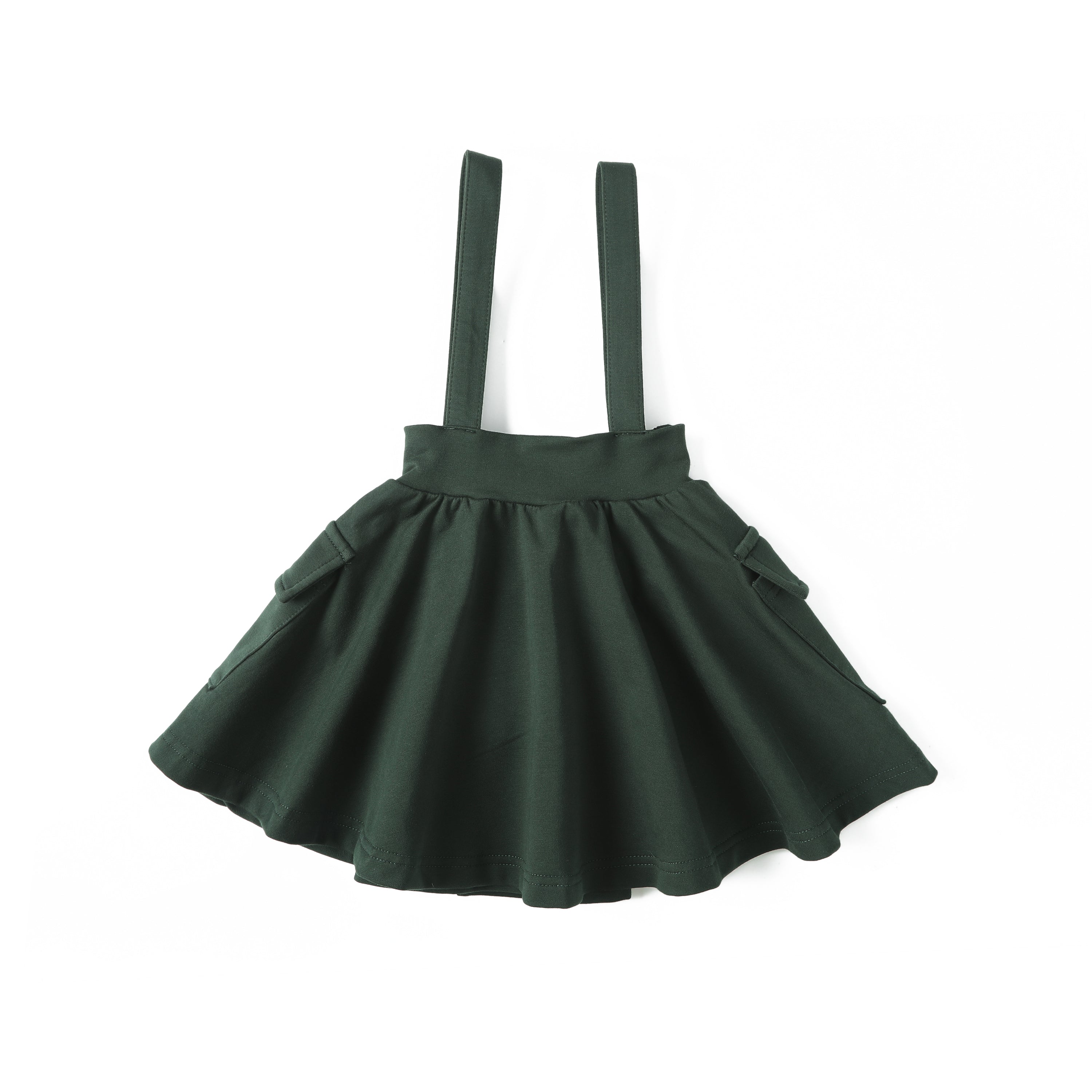 green suspender dress Green Embroidery Han Element Suspender Dress Set