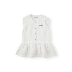 Bene Bene Ivory Marine Linen Dress