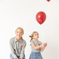 Nounelle Stamp Tee Grey- 3/4 Sleeves