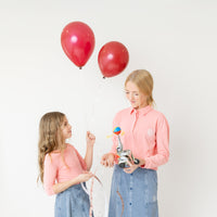 Nounelle Stamp Tee Coral- 3/4 sleeve