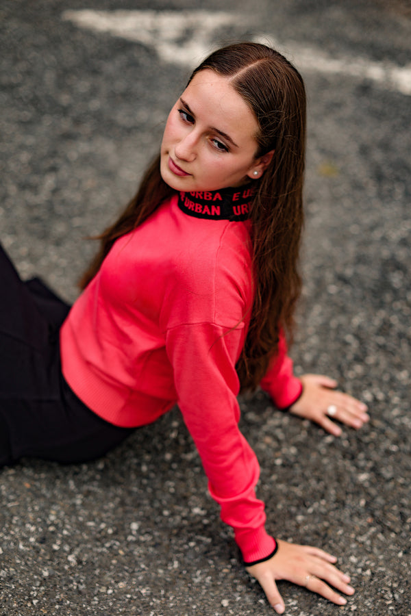 Urban Edge Hot Pink Mock Neck Sweater