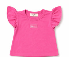 Tiny Too Acid Wash Hot Pink Short Sleeve Top