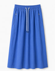 HEV Dark Blue Cord Tie Skirt HSK799
