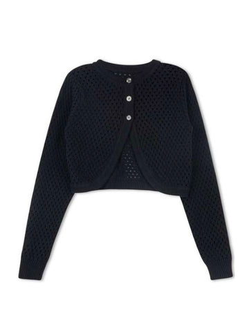 Velvette Label Black Cardigan (EF351)