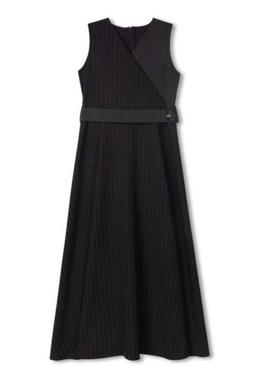Daintti by Velvette Label Charcoal Pinstripe Wrap Jumper (EF374)