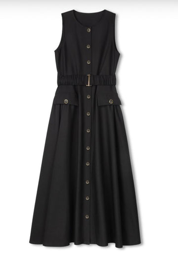 Daintti by Velvette Label Black Belted Jumper (EF339)