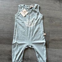 Phil and Phoebe Light Blue Tugboat Sketch Romper