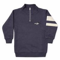 PLAY HOLIDAY HALF ZIP STRIPE NAVY