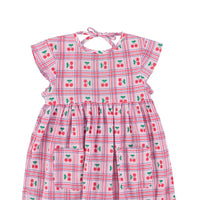 Piupiuchick Lilac W/ Cherries Allover Short Dress