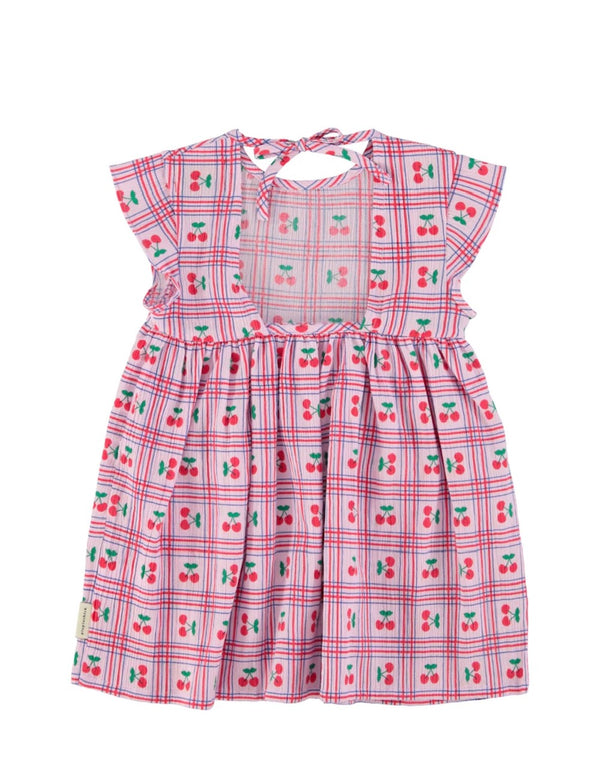 Piupiuchick Lilac W/ Cherries Allover Short Dress