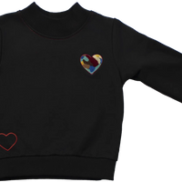 Tiny Too Sherpa heart patch top (AW504)