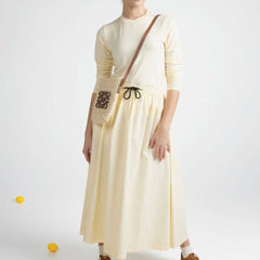 HEV Ivory Cord Tie Skirt (HSK799)