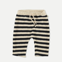 My Little Cozmo Navy Organic Toweling Stripes Bermuda Shorts