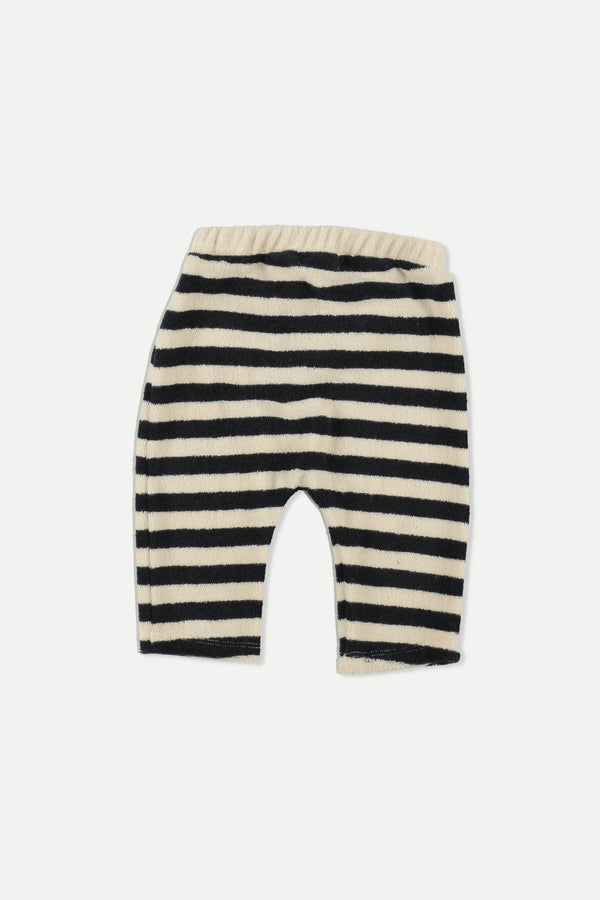 My Little Cozmo Navy Organic Toweling Stripes Bermuda Shorts