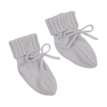 Mema Knits Knit Booties - Gray Dawn