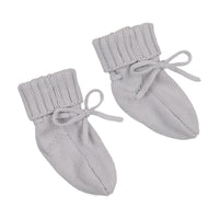 Mema Knits Knit Booties - Gray Dawn