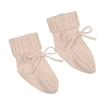 Mema Knits Knit Booties - Light Pink