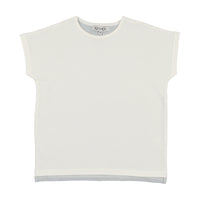 Kin + Kin White Front/Blue Back Denim Boys Short Sleeve T-Shirt