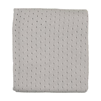 Mema Knits Pointelle Knit Blanket - Gray Dawn