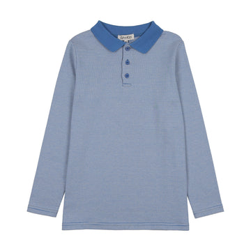 Kin + Kin Blue Boys long sleeve polo shirt (K226)