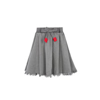 Parni Denim Wash Black Skirt With Drawstring (K230)