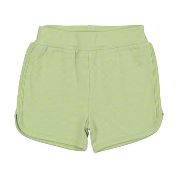 Kin + Kin Green stripes Striped track shorts (K231)