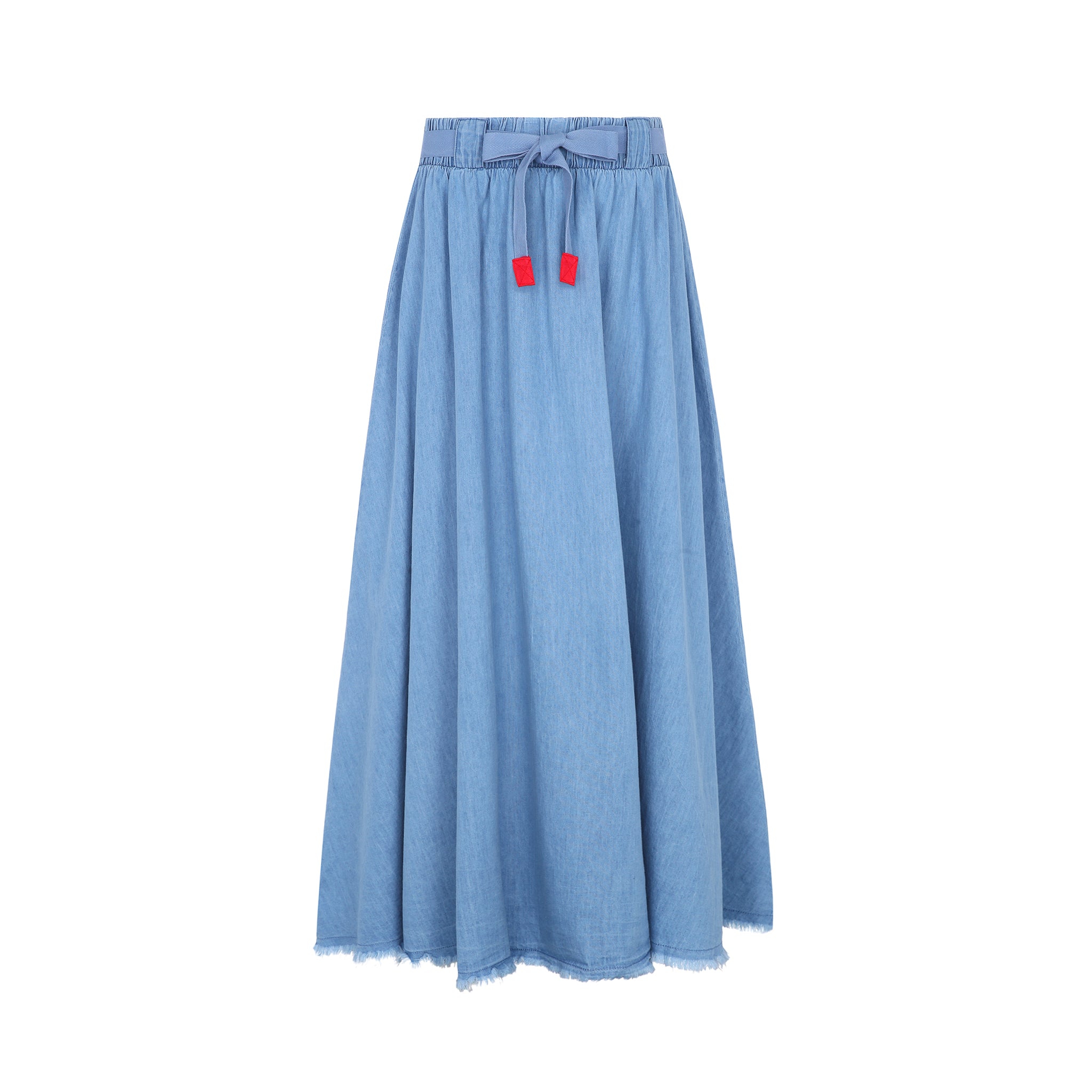 Parni Light Blue Denim Maxi Skirt (K231) | Buttons Bebe