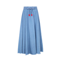 Parni Light Blue Denim Maxi Skirt (K231)
