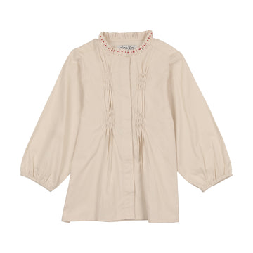 Kin + Kin Natural Girls ruffled collar shirt (K241)