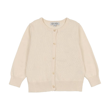 Kin + Kin Natural Girls pointelle sweater (K242)