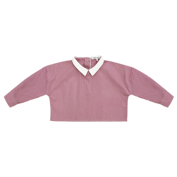 Little Parni Red Stripe Girl's Shirt  (K402)
