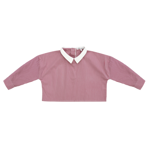 Little Parni Red Stripe Girl's Shirt  (K402)