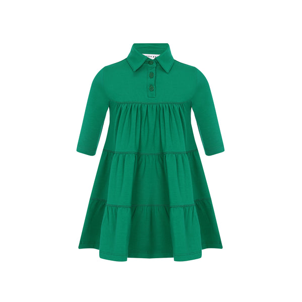 Parni Green Girls Tiered Dress W.Lp Back (K414)