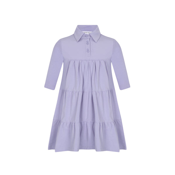 Parni Lavender Girls Tiered Dress W.Lp Back (K414)